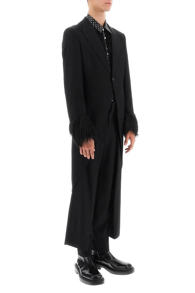 Comme des Garcons tailcoat with eco-fur inserts 2