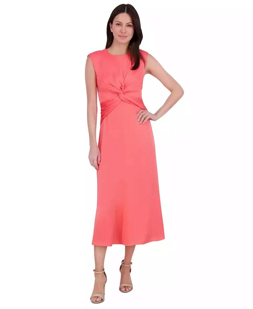 Vince Camuto Women's Twist-Front Extended-Cap-Sleeve Dress 3