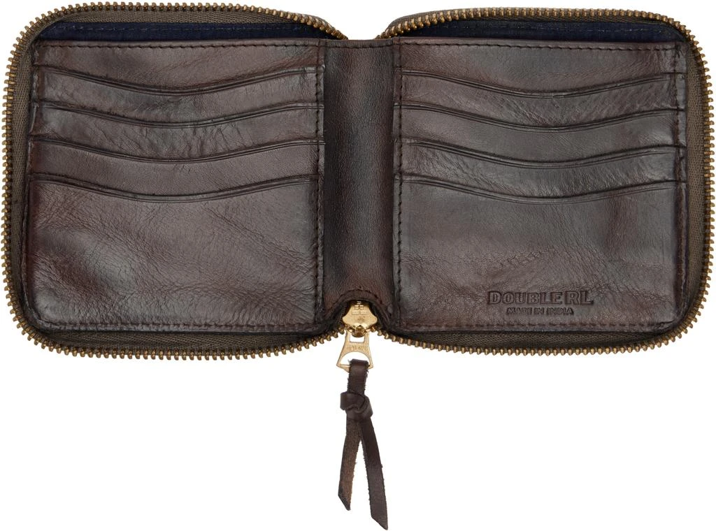 RRL Brown Leather Zip Wallet 3