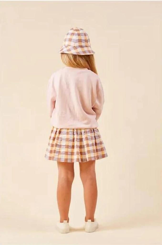 Arsène et les Pipelettes Sherbert Check Skirt In Multicolor 2
