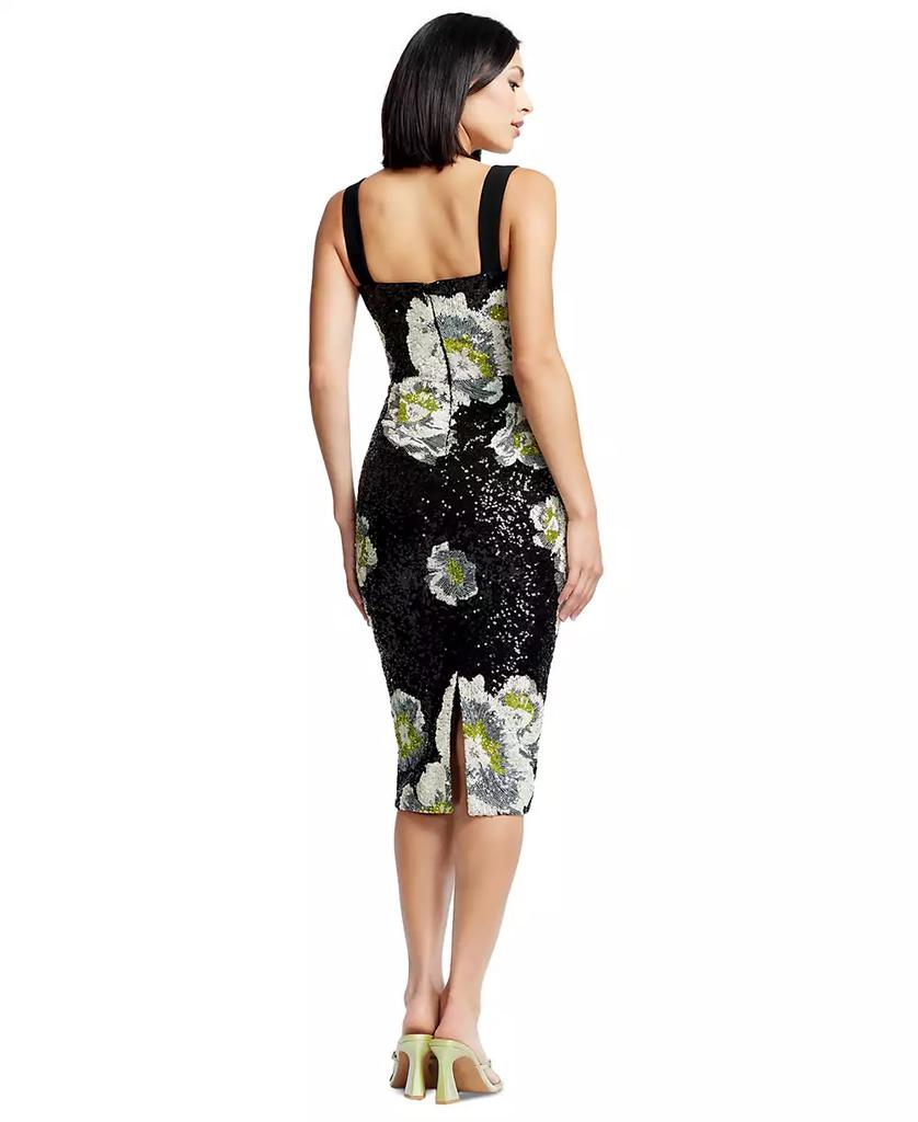 Dress The Population Women's Nicole Floral-Sequined Midi Dress