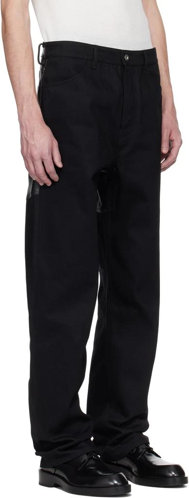 Jil Sander Black WL Leather Jeans 2