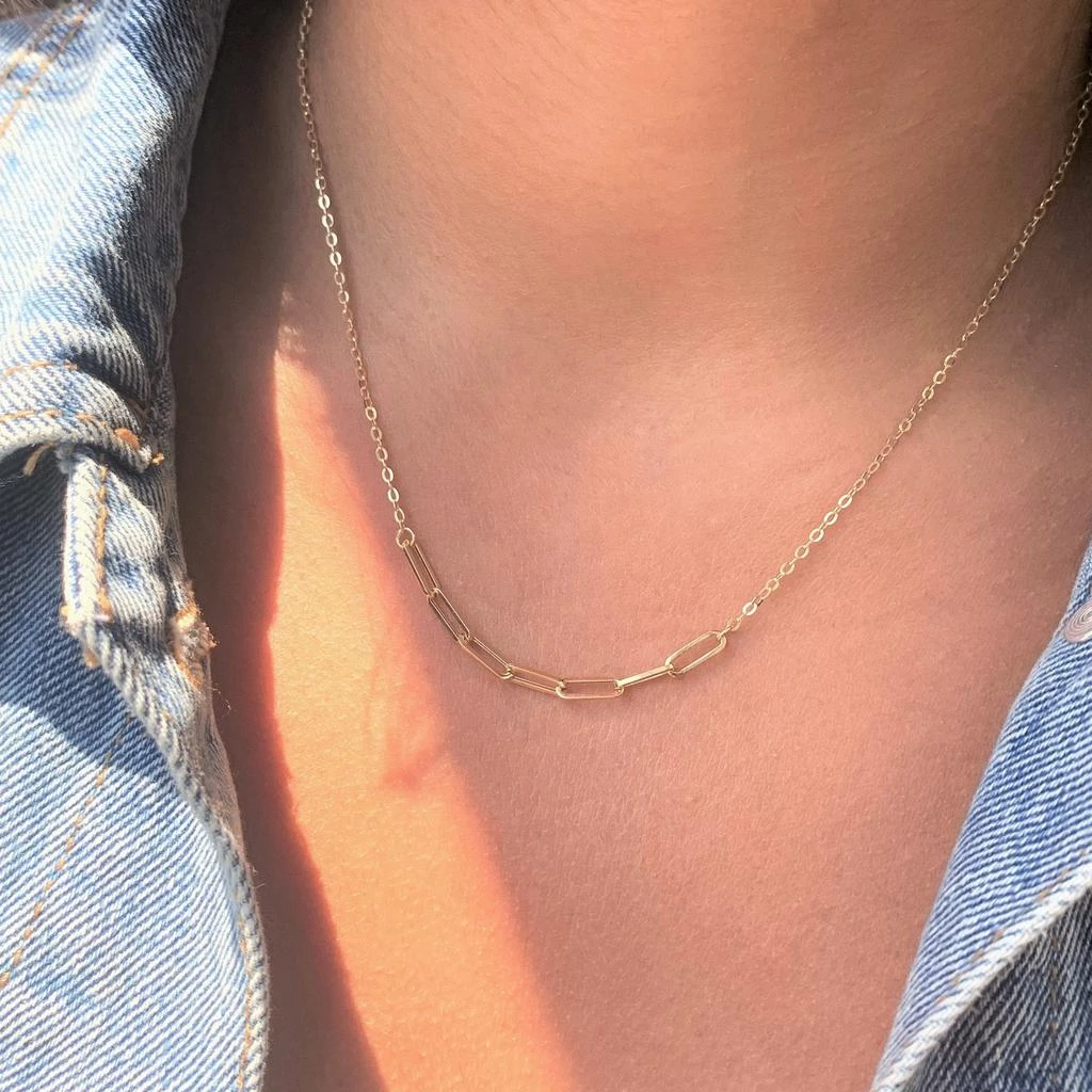 Sabrina Designs 14k Gold Paperclip Necklace 3