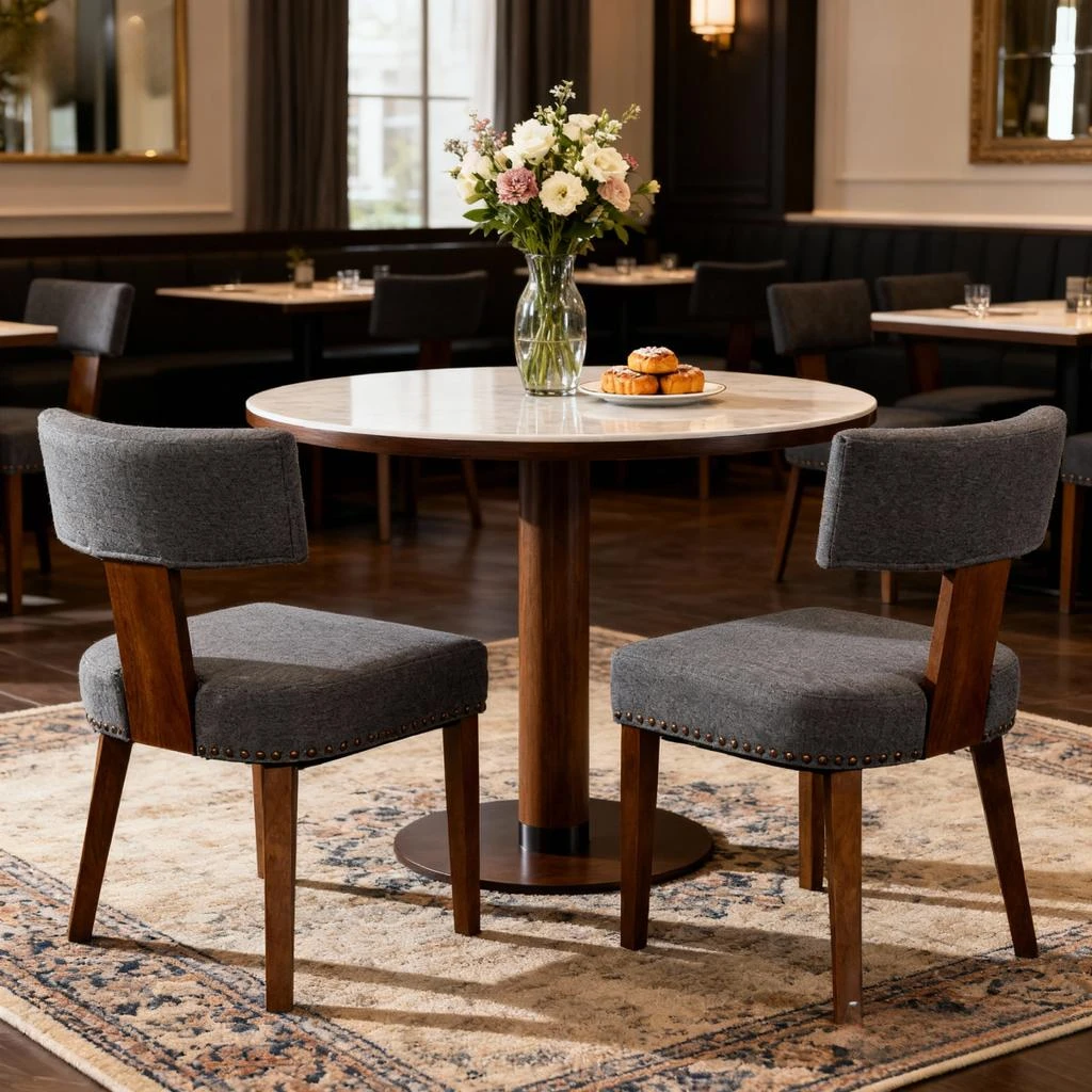 Streamdale Furniture Streamdale Upholstered Wooden Farmhouse Dining Chairs (Set of 2), Gray 5