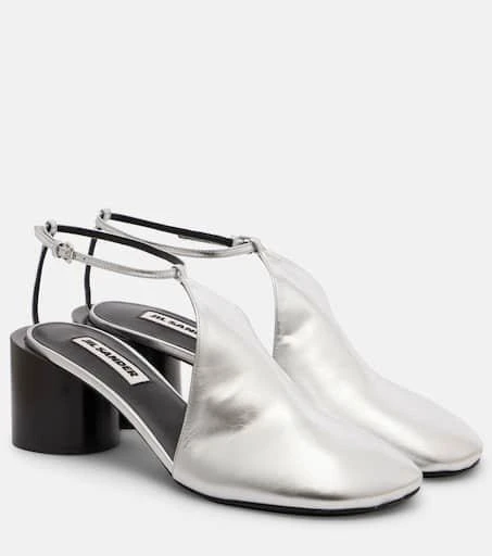 Jil Sander Metallic leather pumps 1