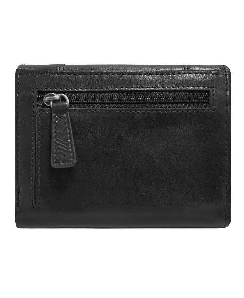 Mancini Leather Goods Casablanca Collection RFID Secure Ladies Small Clutch Wallet 5