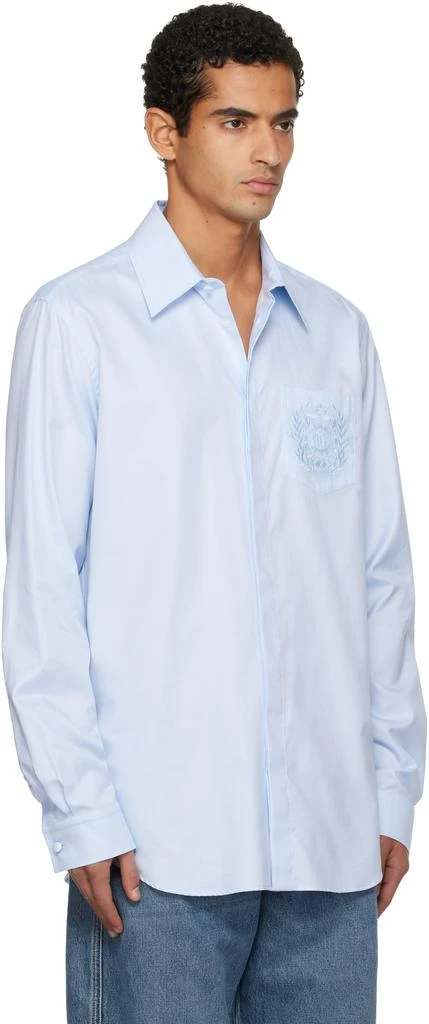 Balmain Blue 
Balmain
 Écusson Embroidered Cotton Shirt 2