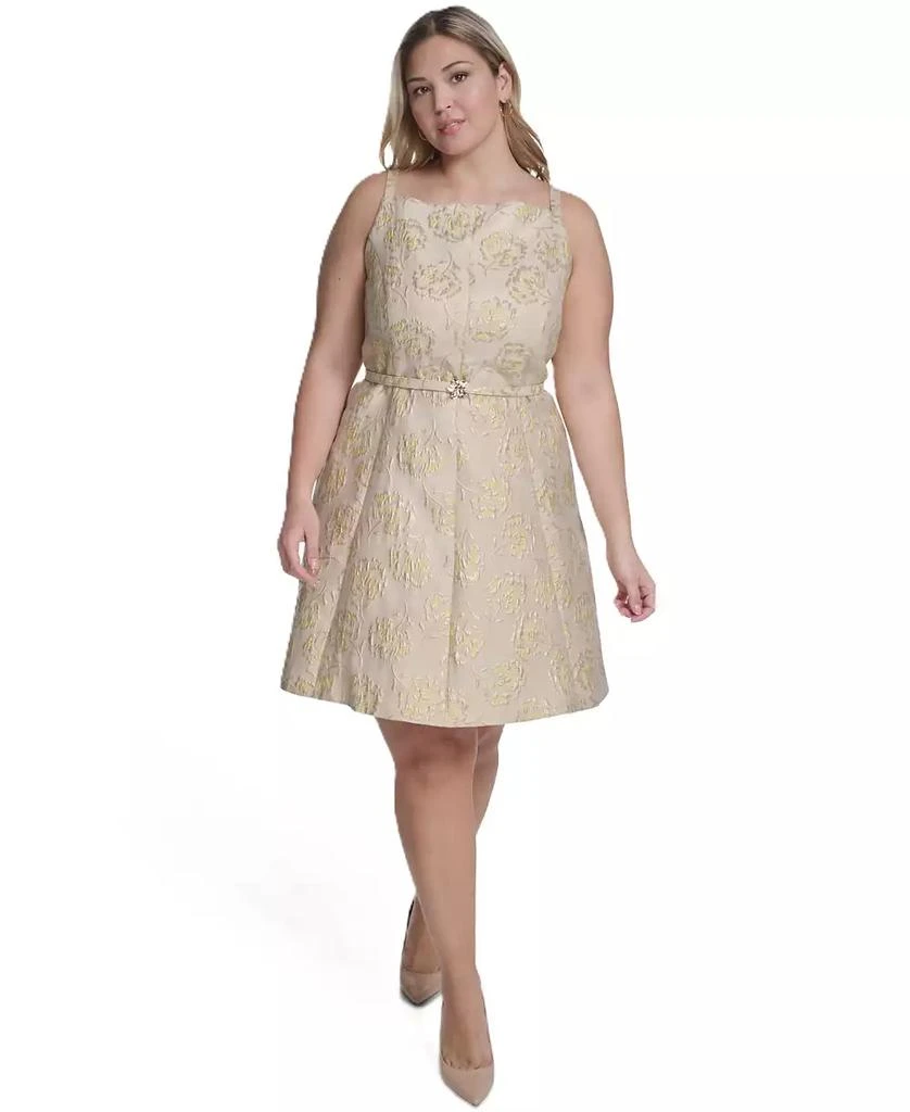 knee length dresses for ladies Vince Women's Plaid Lace-Trim Slip Dress – Saint Bernard main image 1