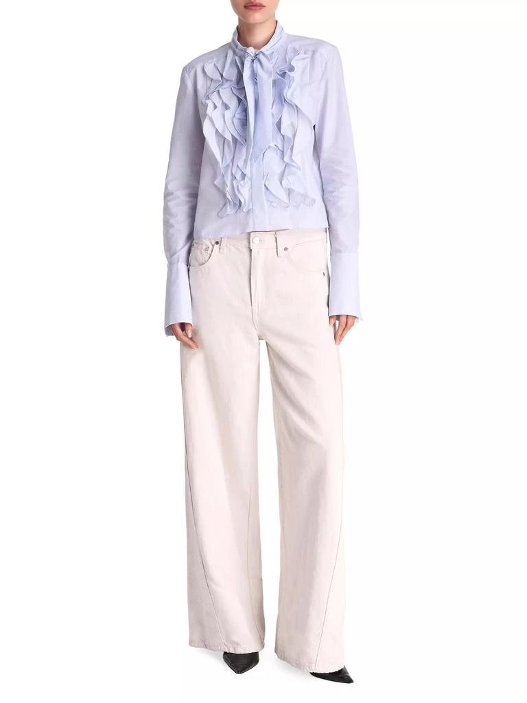 TWP Patti Tie-Neck Ruffle Shirt 2
