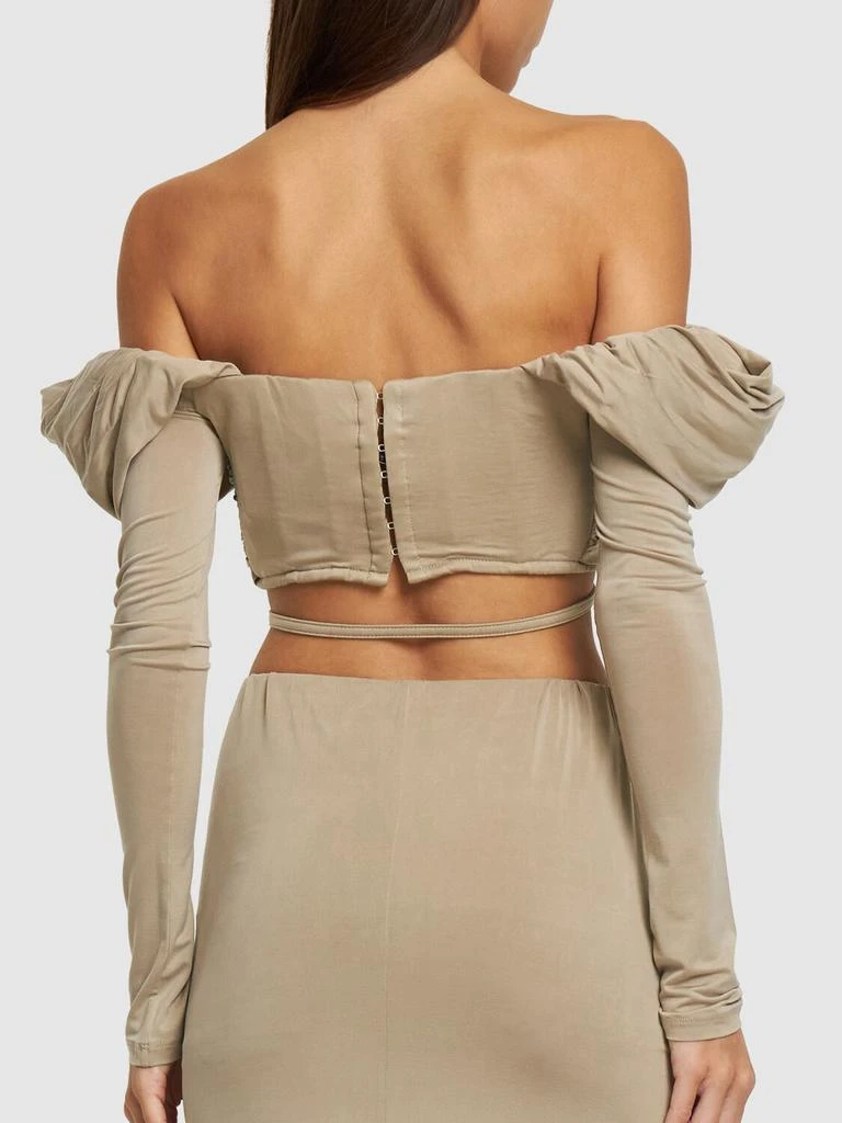Jacquemus Le Haut Spalla Jersey Crop Top 2