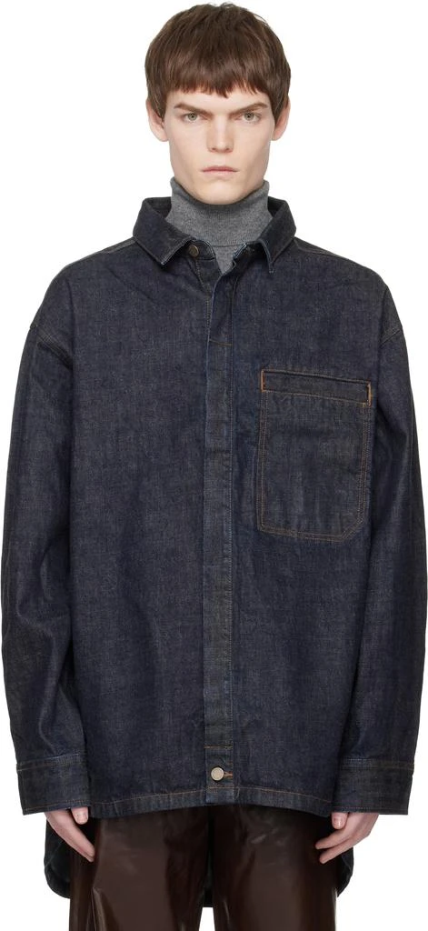 Entire Studios Indigo Herculean Denim Shirt