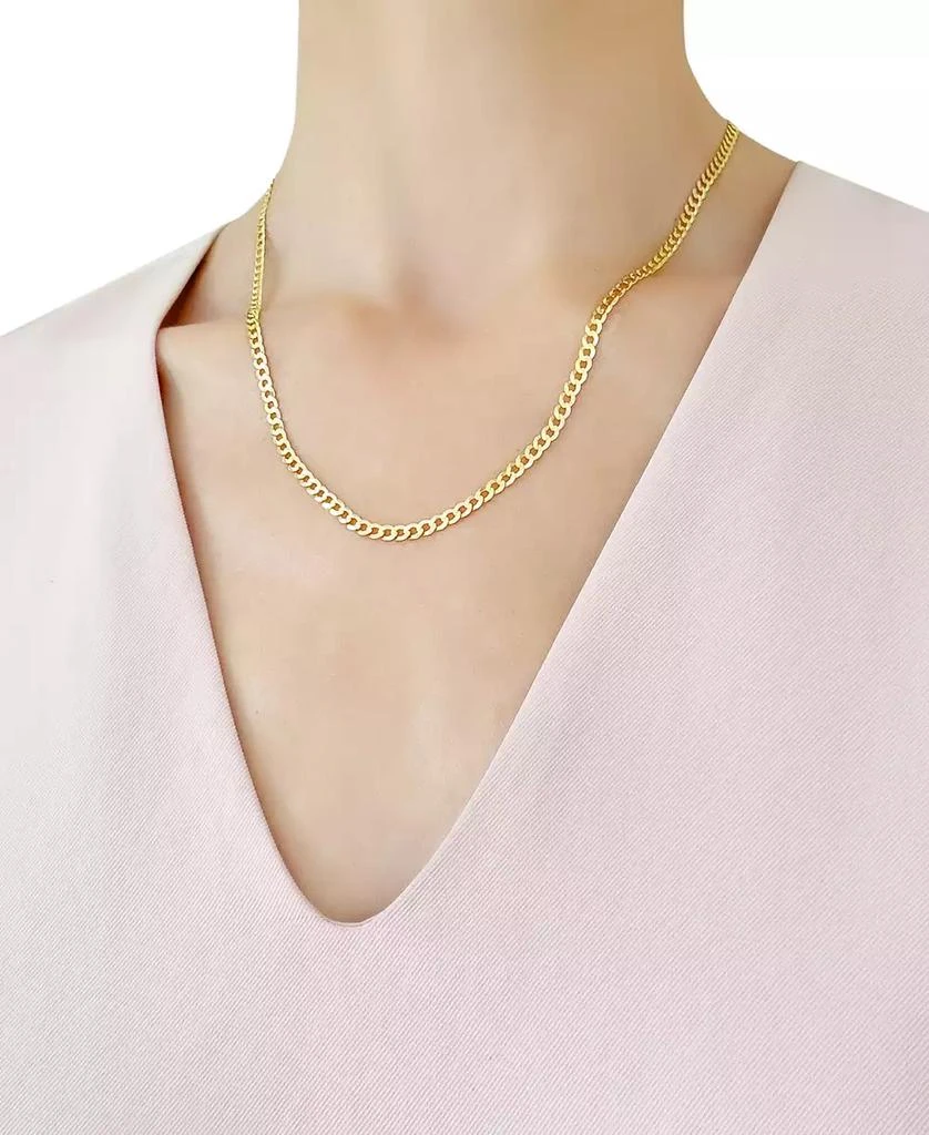Italian Gold 20" Open Curb Link Chain Necklace (3-5/8mm) in Solid 14k Gold 2