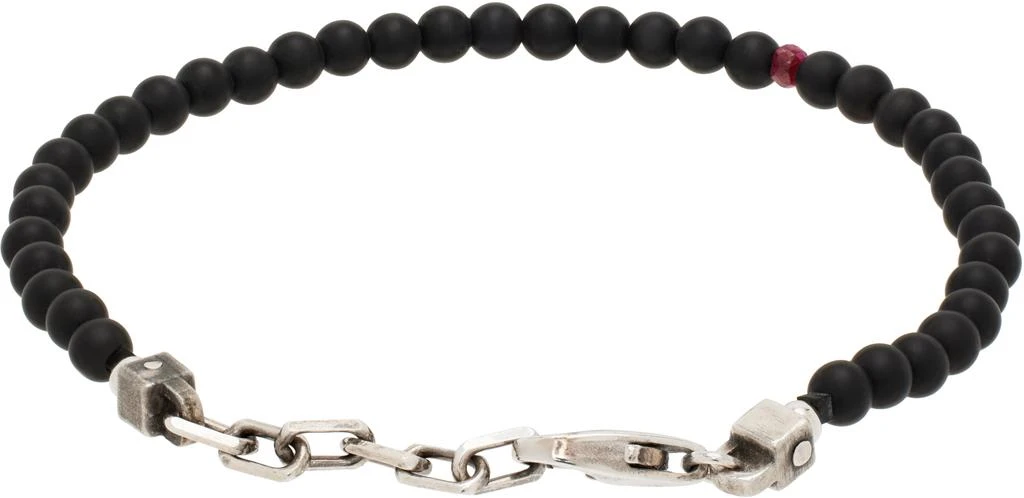 Title of Work Black Beaded Onyx Stones Bracelet 2