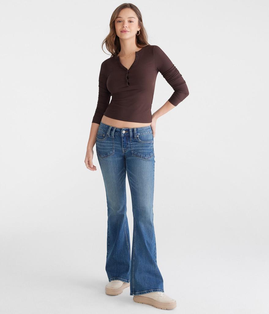 Aeropostale Low-Rise Flare Jean