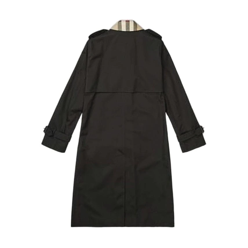 Engineered Garments Tailored Trench Coat with Distinctive Plaid Collar 2