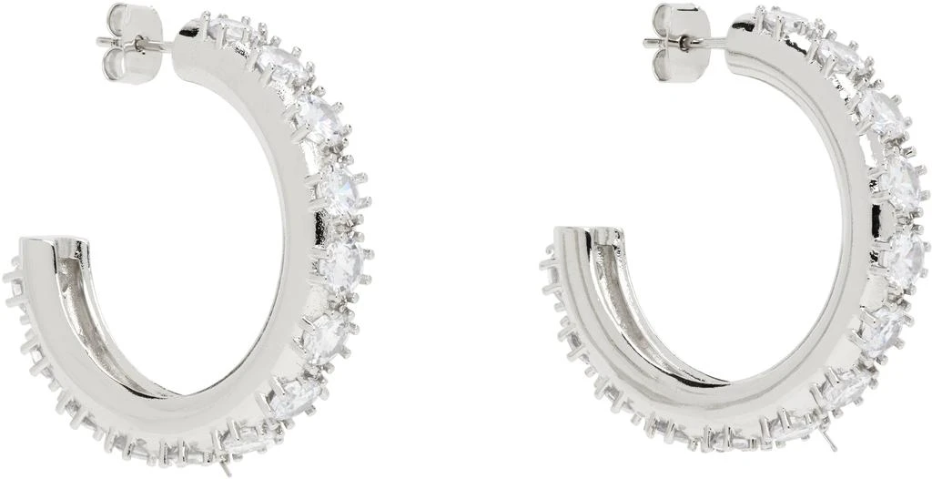Justine Clenquet Silver Nina Large Earrings 2