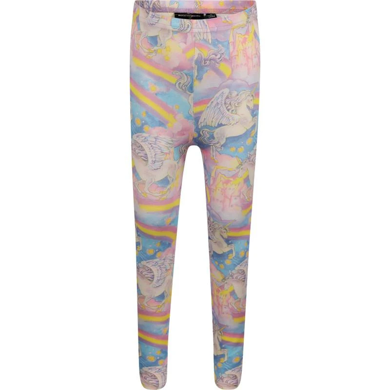 Rock Your Baby Rainbow pegasus print leggings in pastel colors 1