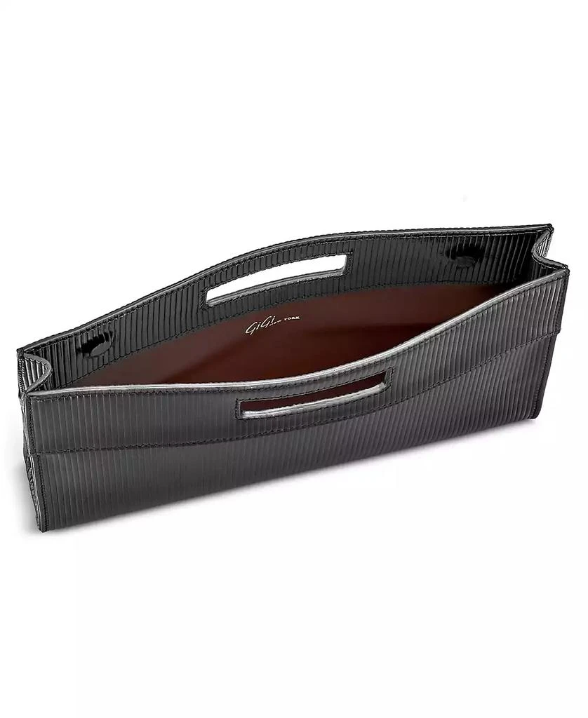 GiGi New York Remy Embossed Stripe Leather Clutch 3