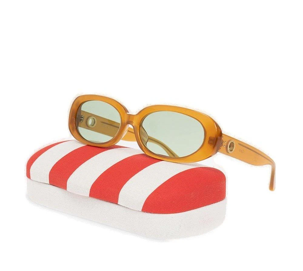Linda Farrow Linda Farrow X Rowen Rose Cara Oval Framed Sunglasses 2