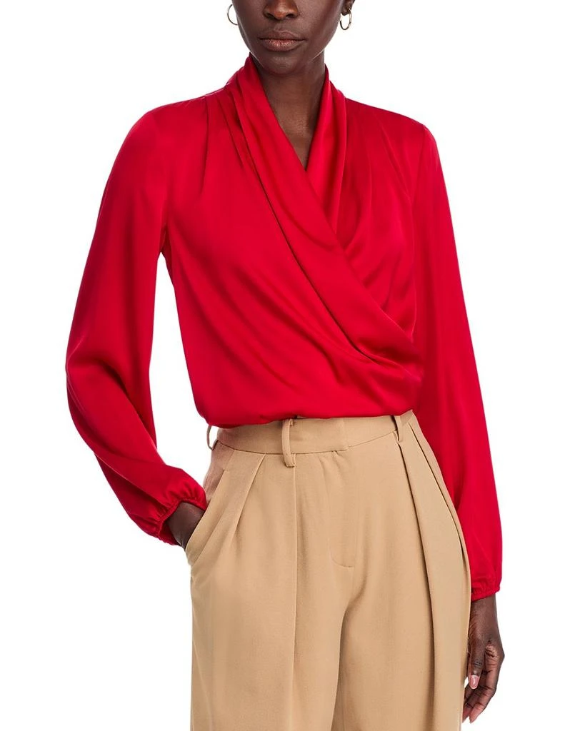 T Tahari Wrap Blouse 1