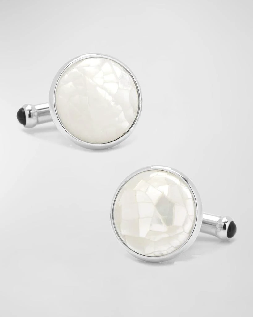 Cufflinks Inc. Men's Mosaic Mother-of-Pearl Cuff Link Stud Set 2
