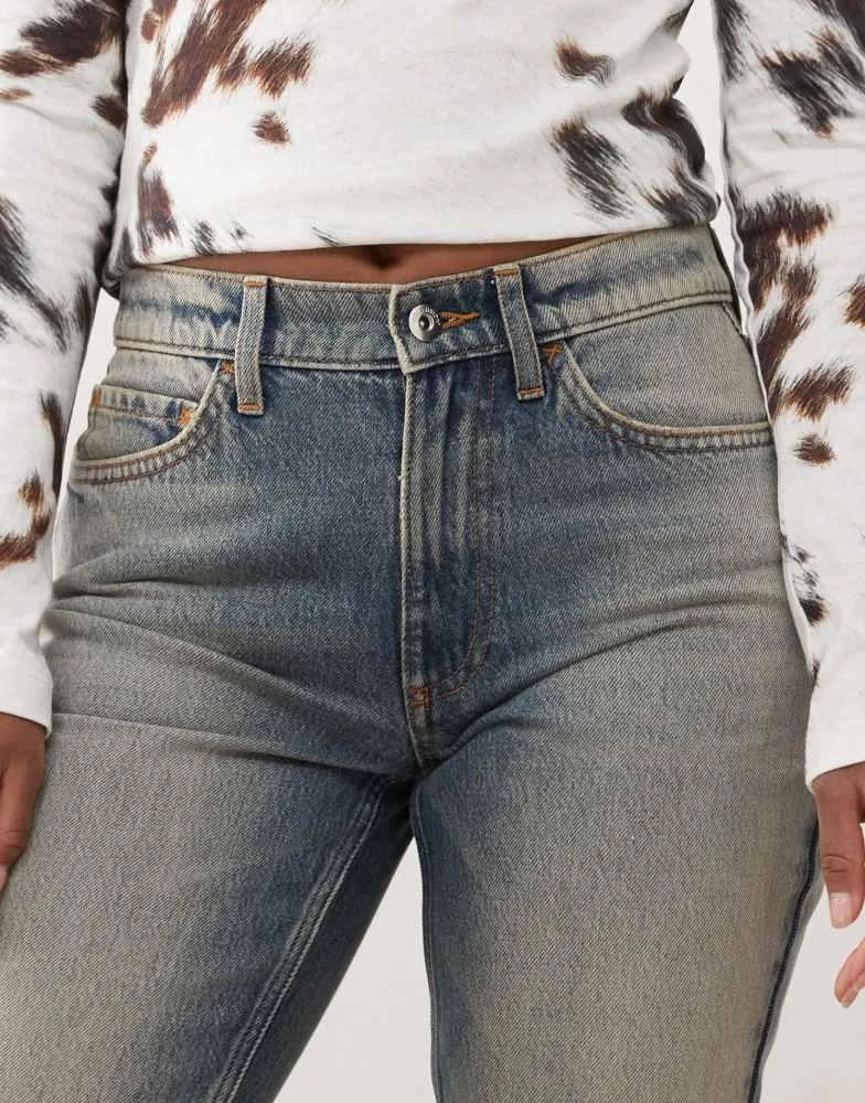 COLLUSION COLLUSION low rise straight leg jeans in washed blue - MBLUE 5