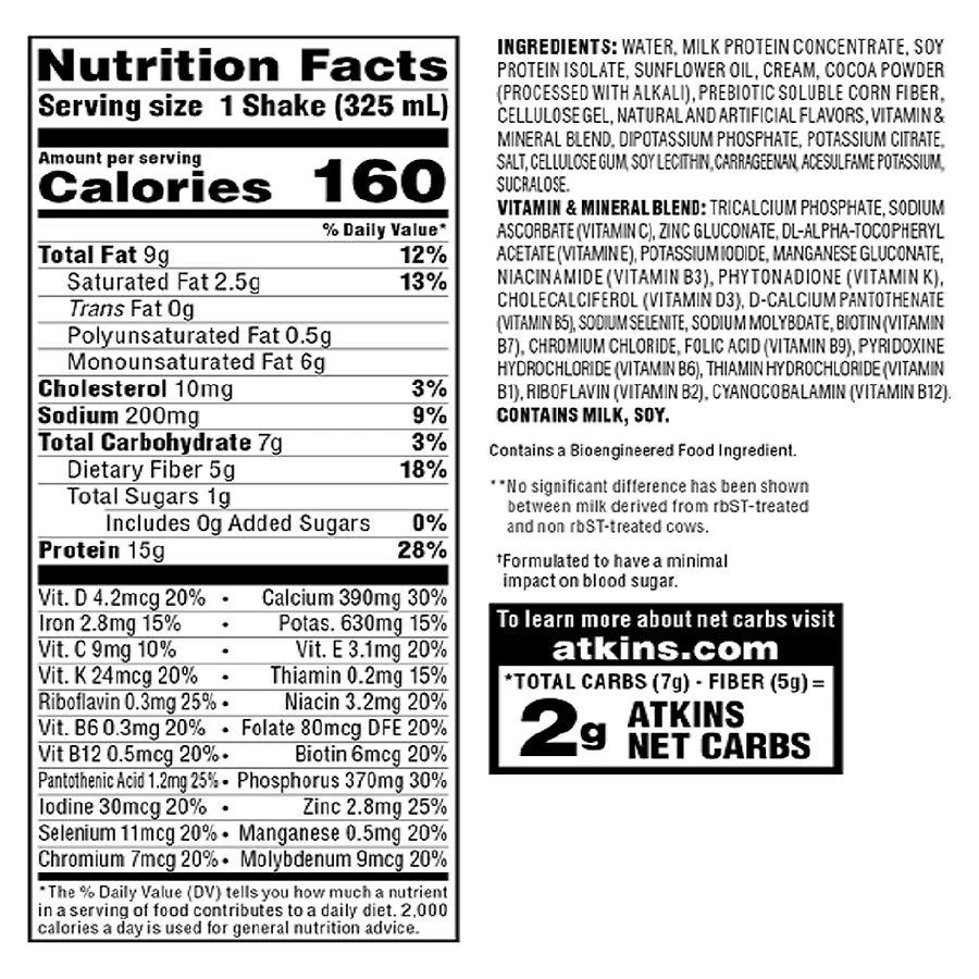 Atkins Shakes Milk Chocolate Delight 4