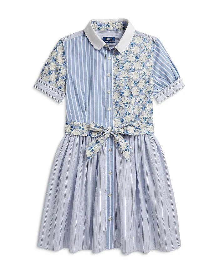 Ralph Lauren Girls' Cotton Poplin Fun Shirtdress - Little Kid, Big Kid