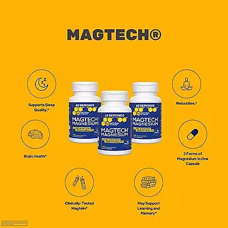 MagTech Natural Stacks MagTech Magnesium Capsules, 195 ct. 4