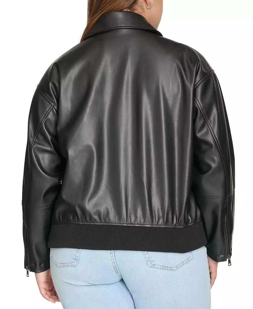 Levi's Plus Size Faux Leather Dad Bomber Jacket 2