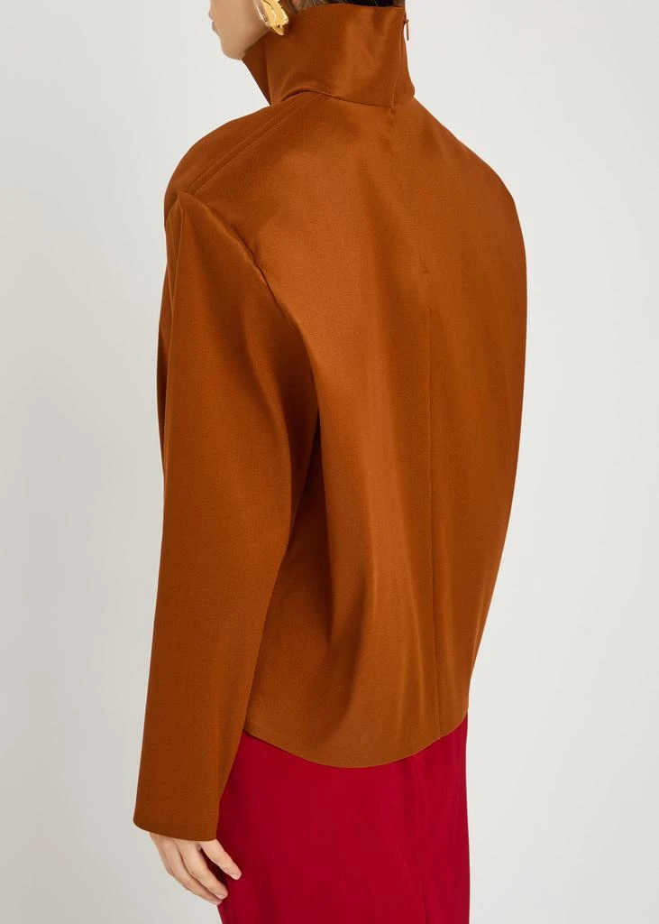 Yves Saint Laurent High-neck stretch-silk top 3