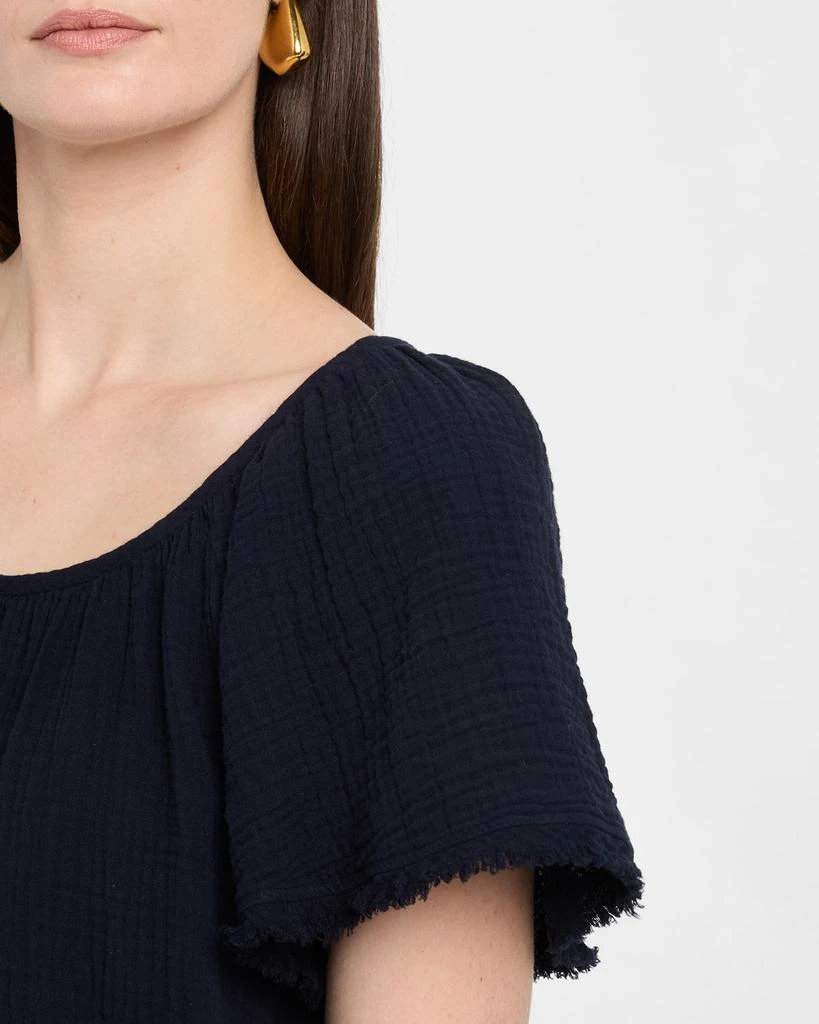 XIRENA Macie Fringe-Trim Cotton Gauze Top 5