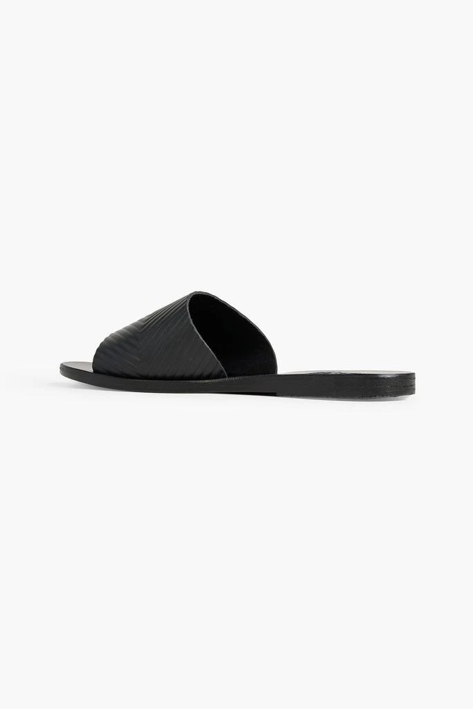 ANCIENT GREEK SANDALS Doukani embossed leather slides 3