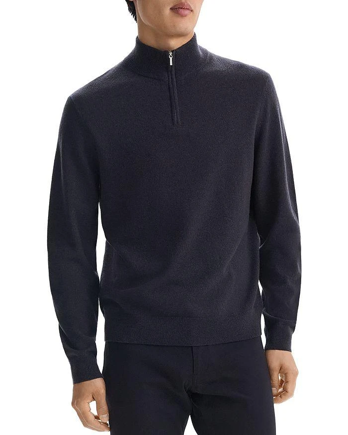 Theory Hilles Quarter Zip Cashmere Sweater 1