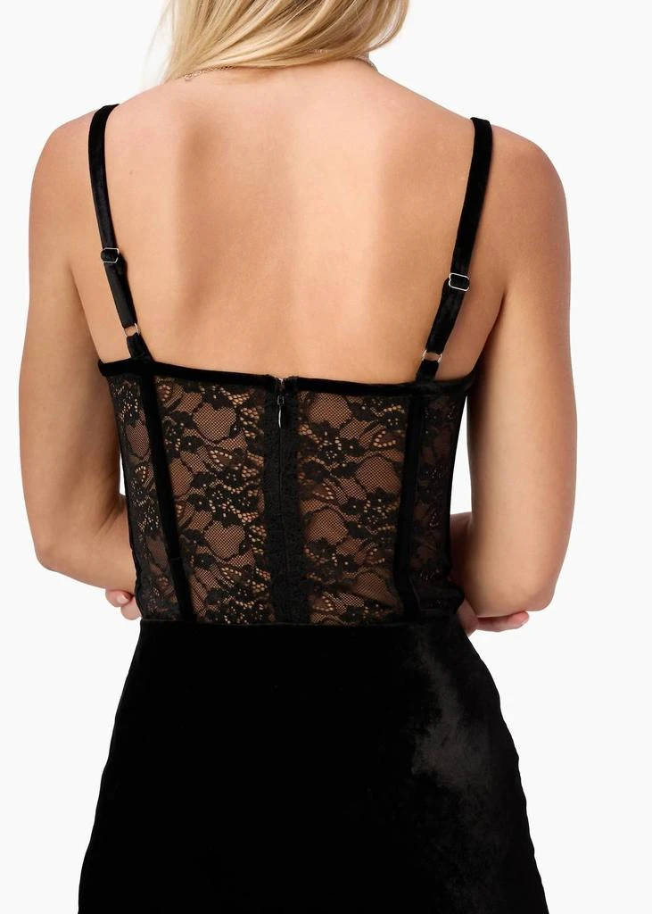 CAMI NYC Cami Nyc - Valentyna Velvet Corset Bodysuit 5