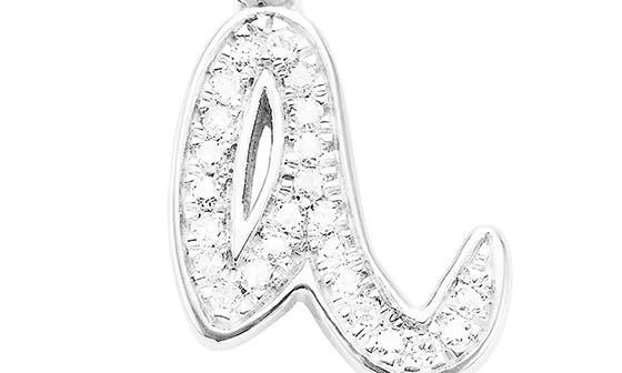 Monica Vinader Alphabet Diamond Pavé Pendant Charm 4