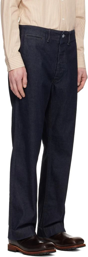 RRL Navy Indigo Rinsed Denim Field Trousers 2