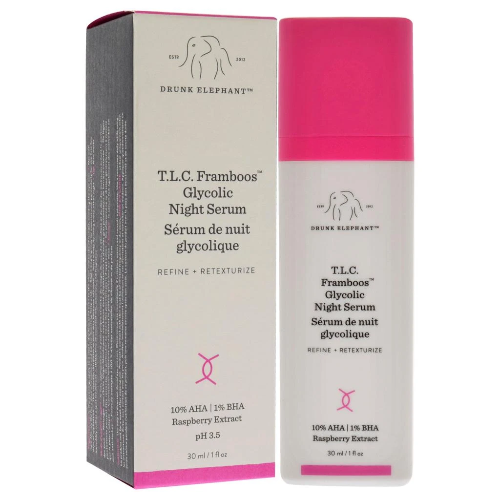 Drunk Elephant T.L.C. Framboos Glycolic Night Serum by  for Unisex - 1 oz Serum 3