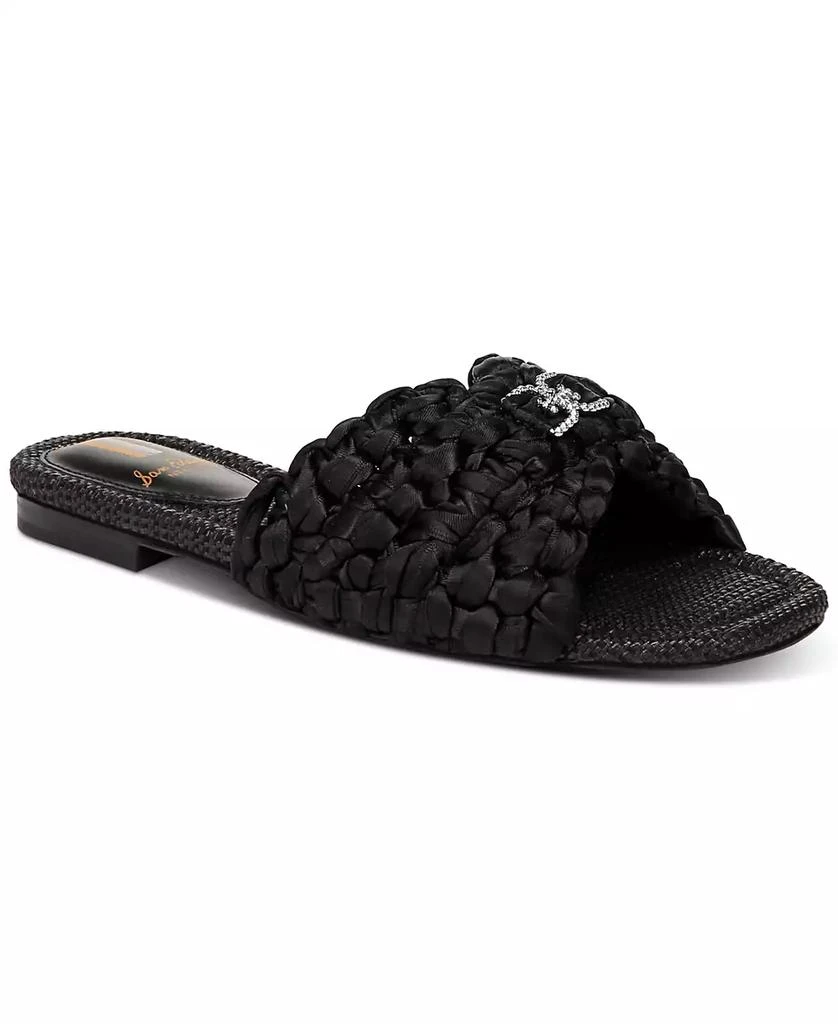 Sam Edelman Women's Bridget Embellished Knotted Slide Flat Sandals 1