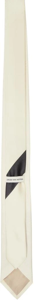 Dries Van Noten Off-White Silk Tie 2