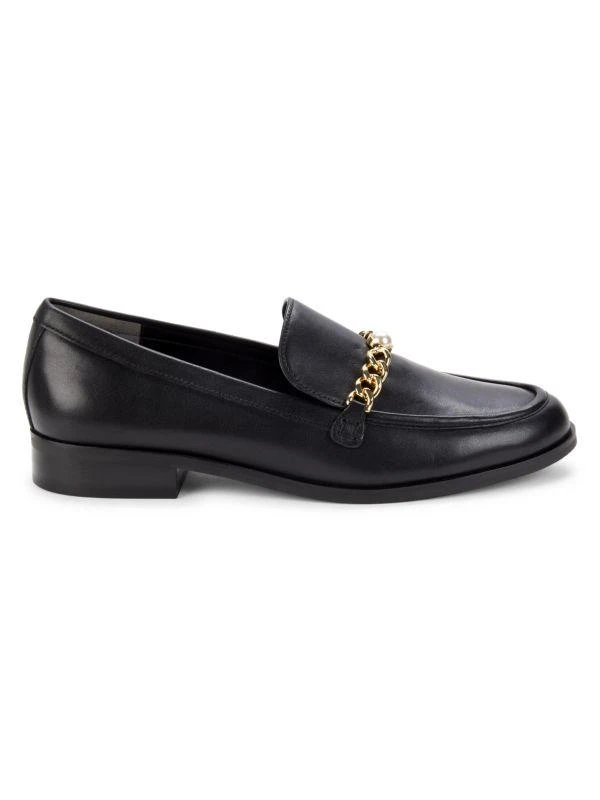 Stuart Weitzman Owen Chain Leather Loafers 1