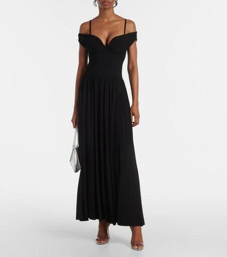 amarantha jersey maxi dress Amarantha draped jersey maxi dress in white - Simkhai