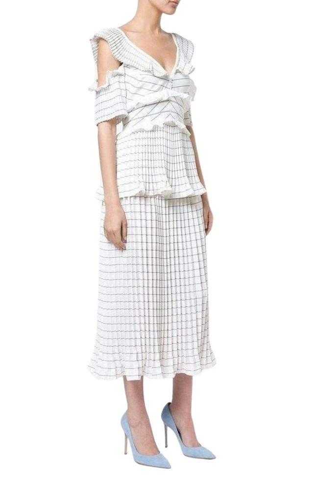 Self Portrait Monochrome Stripe Dress 3