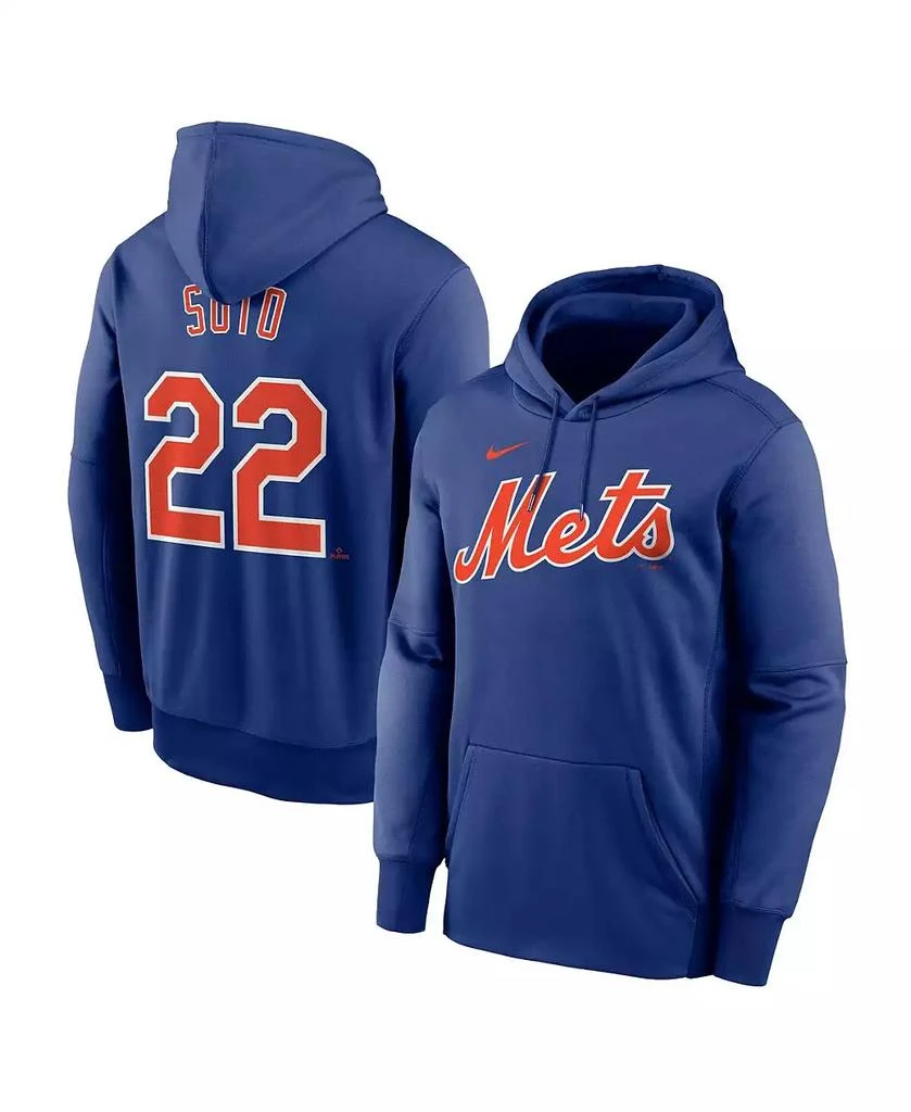 NIKE Men's Juan Soto Royal New York Mets Name Number Pullover Hoodie 1