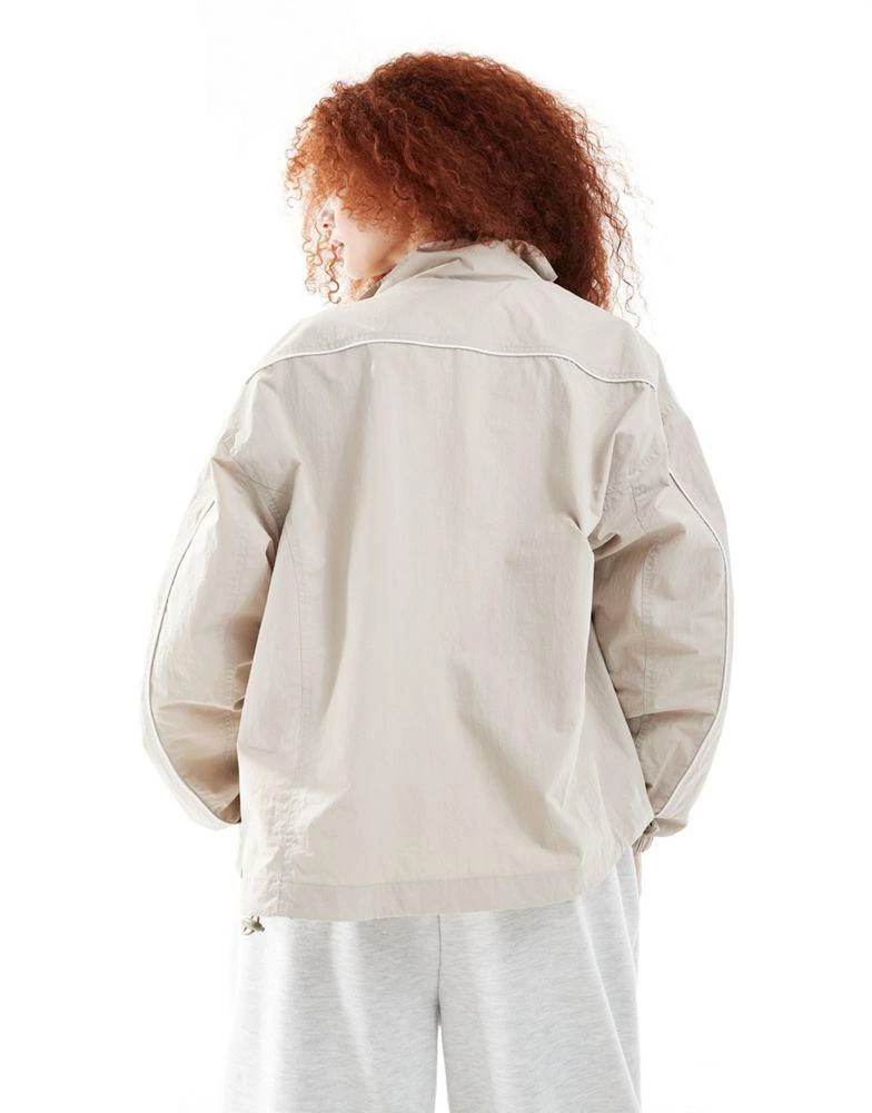 ASOS DESIGN ASOS DESIGN track jacket with piping detail in stone 2