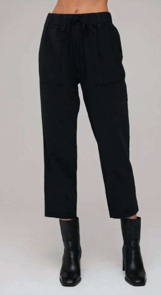 Bella Dahl Utility Tie Waist Trouser In Black 1