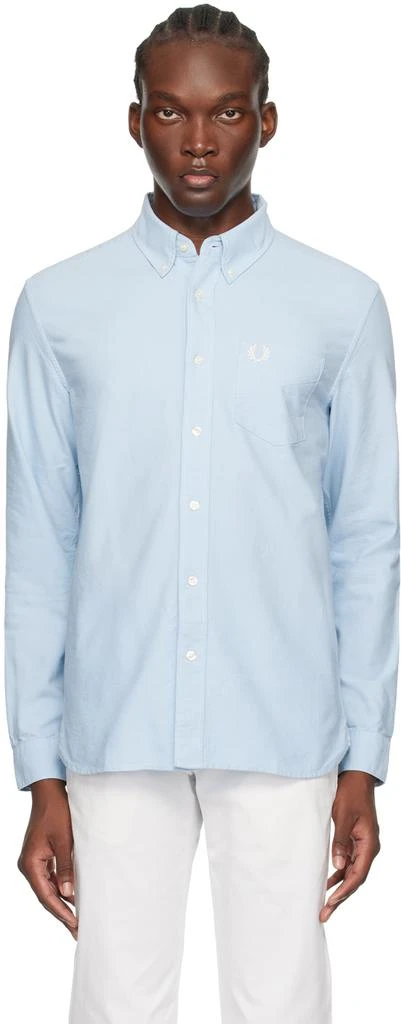 Fred Perry Blue Button Shirt 1
