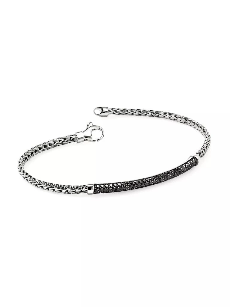 John Hardy JH Essentials Pavé Sterling Silver & Black Sapphire Bracelet 3