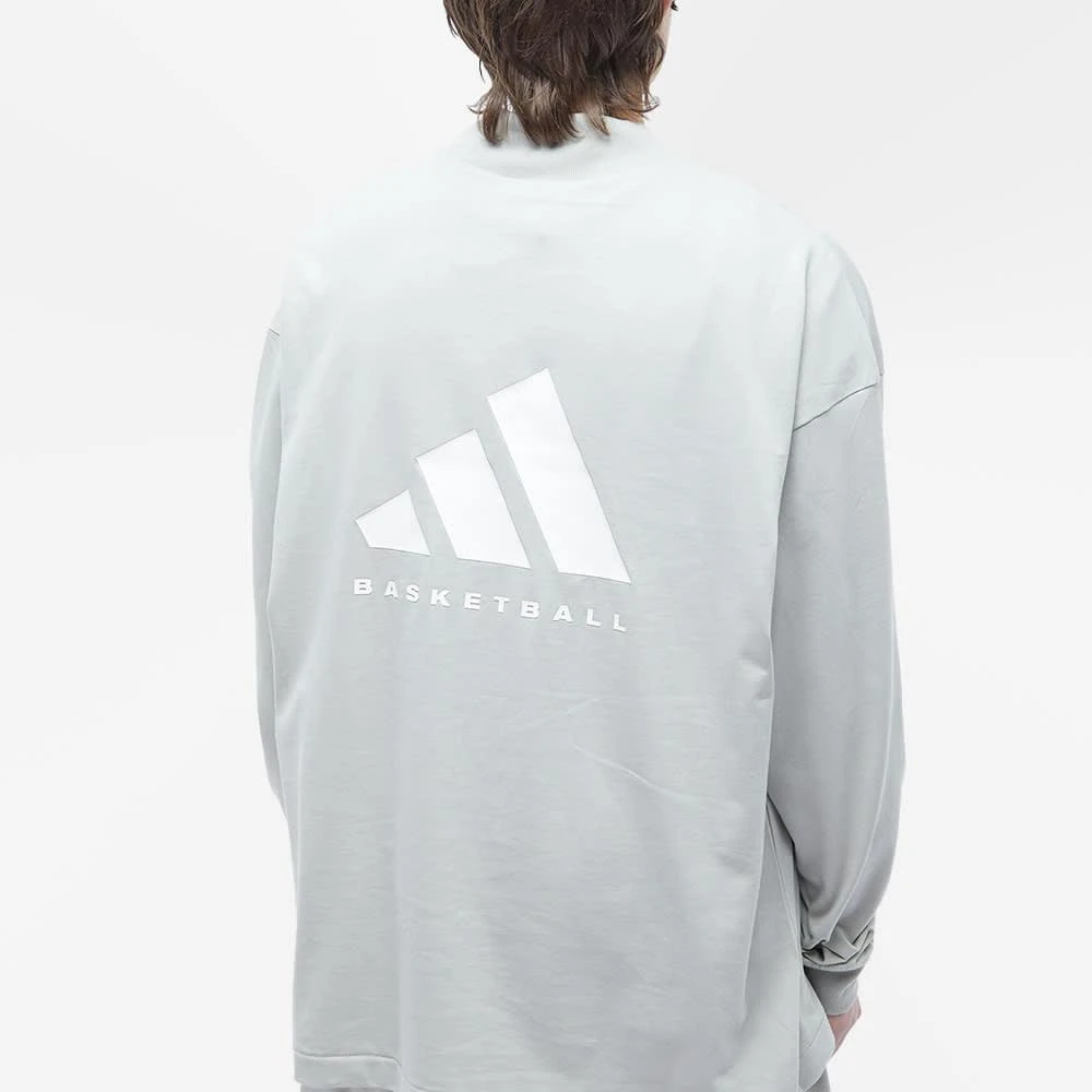 Adidas Adidas Basketball Long Sleeve Back Logo T-Shirt 3