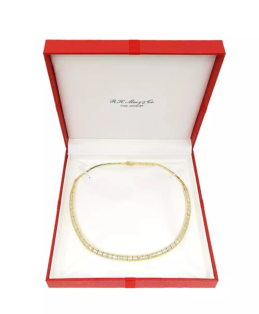 Effy EFFY® Diamond Round 
Baguette 17" Collar Necklace (4 ct. t.w.) in 14k Gold (also available in White Gold) 7